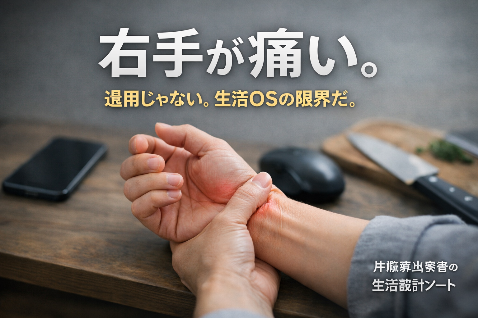 【結論】片麻痺10年で右手が痛むのは「酷使のつけ」かもしれない。でも本質は“あなたのせい”じゃない——生活OSが片側に寄る構造の問題だ