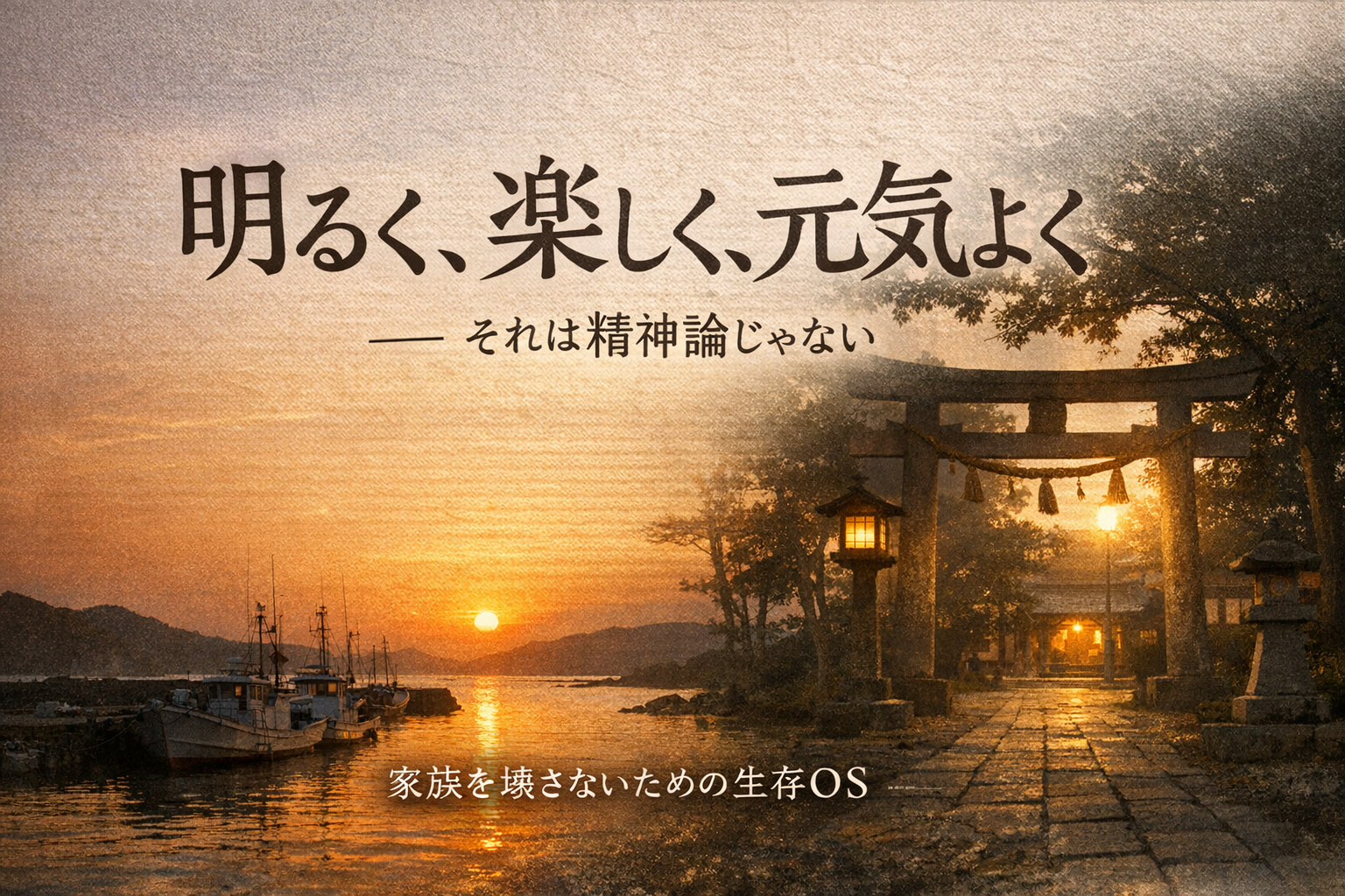 明るく、楽しく、元気よくは根性論じゃない。漁師×神道×中途重度障害者が辿り着いた“生存OS