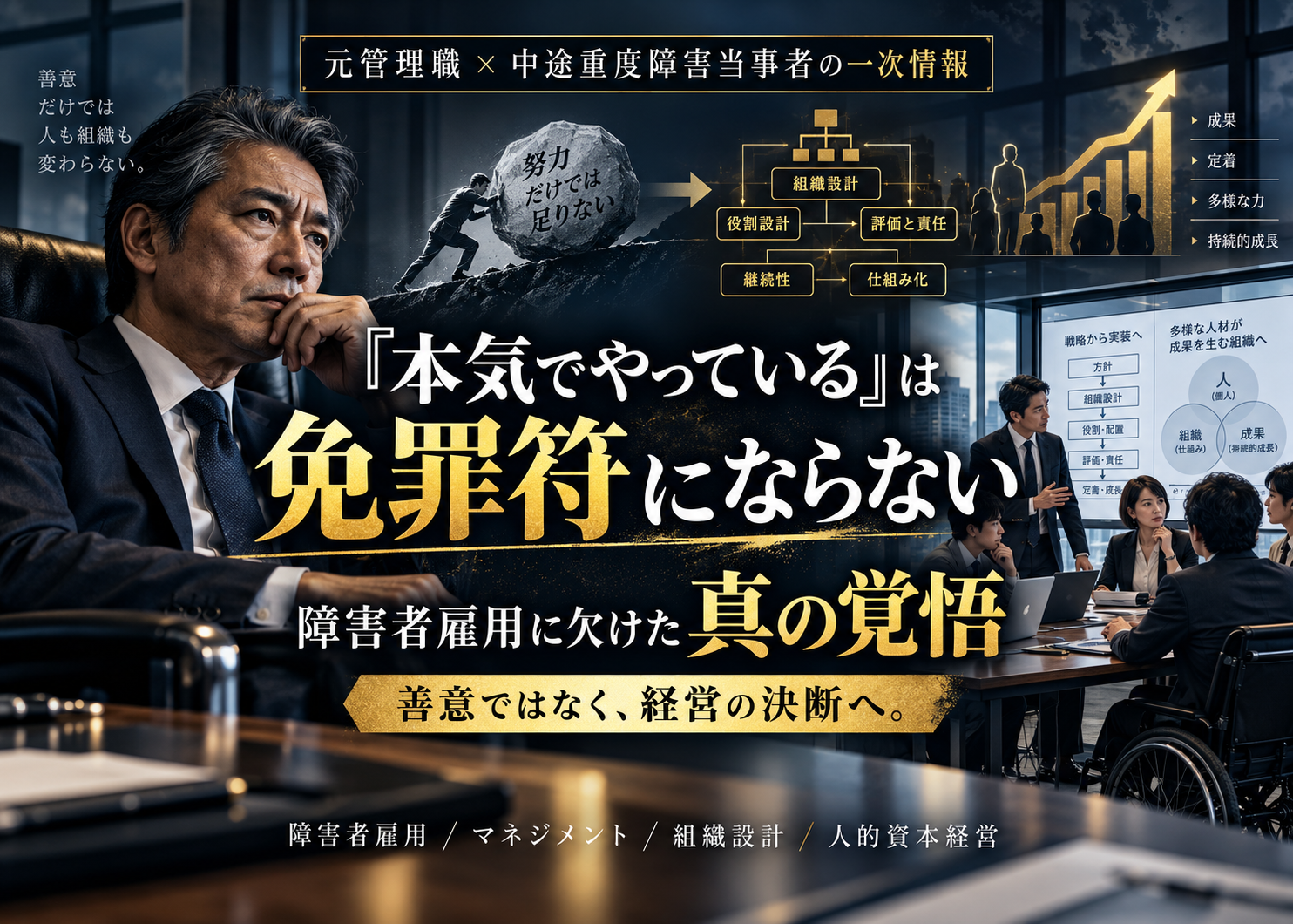 「本気で生きている」は、経営では免罪符にならない〜障害者雇用とマネジメントに欠落している「覚悟」の正体〜